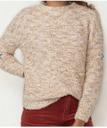 LC Lauren Conrad Med NWT Popo Stripe Crewneck Sweater Cedar MSRP$50 ligh... - $31.97 CAD