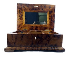 Luxurious handcrafted Thuya Jewelry Box, Two Layer Thuya Wood Jewelry Box with L - £226.78 GBP