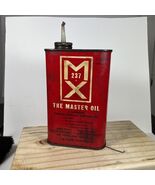 Vintage Oil Tin MX 237 The Master Oil Alice Texas  - $37.34