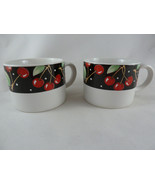 Sakura Mary Engelbreit Cherries Cup Mug 1994 Replacements Set of 2 - $10.88