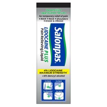 Salonpas Lidocaine Plus Pain Relieving Liquid Roll On, 3 Ounce Roll ON..+ - £31.64 GBP