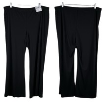Avenue Pants Matte Jersey Modern Fit Wide Leg 18/20 Black Stretch New - £22.65 GBP