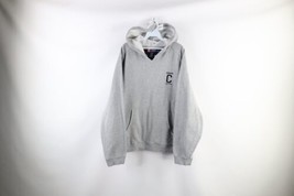 Vintage Chaps Mens 2XL XXL Thrashed Color Block Spell Out Hoodie Sweatshirt Gray - £38.79 GBP
