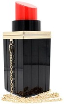 Shiratori Women Acrylic Black Lipstick Shape Evening Bags Purses Clutch ... - £38.60 GBP