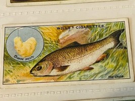 WD HO Wills Cigarettes Tobacco Trading Card 1910 Fish &amp; Bait Lure Chub #... - $19.69