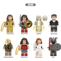 8pcs Marvel Wonder Woman Diana Prince Cheetah Ares Steve Trevor Minifigures Toys - £14.38 GBP