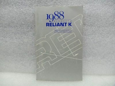 RELIANT   1988 Owners Manual 16599 - $12.86