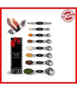 8-Piece Stainless Steel Magnetic Measuring Spoons Set for Effortless Coo... - $501.85 MXN