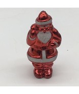 Vtg Mid Century Christmas Hard Plastic Celluloid Red Shiny Santa Figure ... - £11.01 GBP
