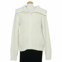 Ralph Lauren Cream Cotton Blend Ribbed Zip Front Cardigan Xl - $79.99