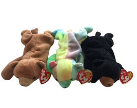 TY Beanie Babies Set of 3 Bears - Sammy, Cubbie &amp; Blackie - $12.98