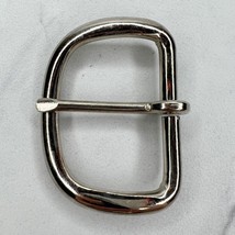 Silver Tone Rounded Simple Basic Belt Buckle - £4.97 GBP