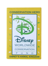 Disney Animal Kingdom Conservation Hero Pin Button Worldwide Conservation Fund - £4.02 GBP