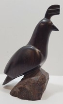 Vintage Hand Carved Ironwood 9 1/2&quot; Quail Pheasant Sculpture Statue - £28.88 GBP