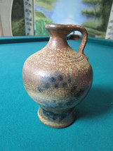 Japanese Volcanic Ash Pottery Signed Pitcher Vase Amphora 6 X 4&quot; - £98.92 GBP