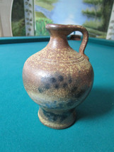 JAPANESE VOLCANIC ASH POTTERY SIGNED PITCHER VASE AMPHORA 6 X 4&quot;  - £98.92 GBP