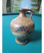 JAPANESE VOLCANIC ASH POTTERY SIGNED PITCHER VASE AMPHORA 6 X 4&quot;  - $105.92