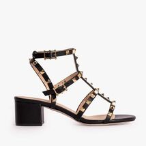 The Nejapa Black Multi Strap Leather Women Sandal image 2