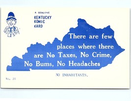 Postcard Kentucky Komic Kard  There Are A Few Places Where There Are No ... - £2.28 GBP