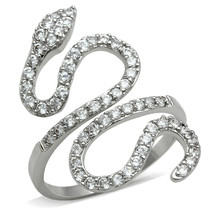 Rhodium Brass Ring with AAA Grade CZ Clear Center Stone 14k Size Adjustable - $38.99