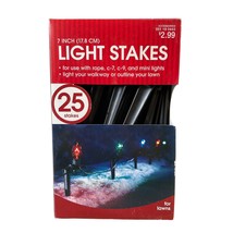 Holiday Christmas Lights 7&quot; 25 Stakes for C-7 C-9 Mini Lights - $4.99