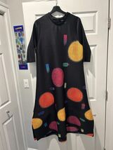 Vanté Couture Black Dress with Colorful Abstract Circles - $198.00