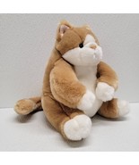 Aurora A&amp;A Custard Fat Chubby Brown White Tabby Cat Plush Stuffed Animal - $44.45