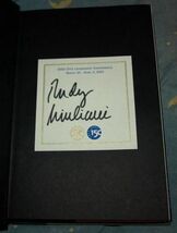 Leadership By Rudolph Giuliani Signed hardback book - $98.95