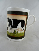 Crown Trent Coffee Mug Fine Bone China Cup Cows &amp; Rooster made in England - £11.86 GBP