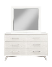 56" White Solid Wood Six Drawer Double Dresser - $20,094.18 MXN