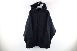 NOS Vintage Streetwear Mens XL Blank Heavyweight Pullover Hoodie Sweatshirt Navy - £79.09 GBP