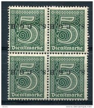 Germany  Occ. Oberschlesien 1920 Mi 8 Block of 4  Inverted Overprint MNH/MH - £20.25 GBP