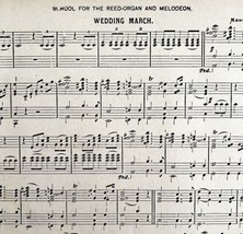 1875 Wedding March Mendelssohn Victorian Sheet Music Reed Organ Melodeon DWDD18 - £32.16 GBP