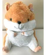 HAMSTER 13 inch TALL. SOFT GREY PILLOW PLUSH TOY BY NANCO. NEW - £13.15 GBP