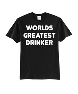 WORLDS GREATEST DRINKER-NEW BLACK-T-SHIRT FUNNY-MILLER-CORONA-TITOS-S-M-... - £15.74 GBP