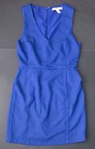 Forever 21 Swiss Dot Blue Dress Medium Sleeveless V-Neck Has Pockets - £3.87 GBP