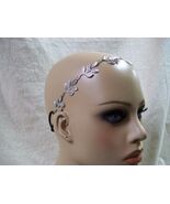 Small Silver Leaf Headband Circlet Laurel Eve Roman Greek God Grecian Go... - €10,15 EUR