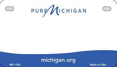 Michigan State Background Metal Novelty Motorcycle License Plate
