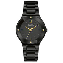 Bulova Women&#39;s Millenia Black Dial Watch - 98R293 - £338.30 GBP