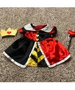 Build a Bear Disney Queen of Hearts Costume Crown, Staff &amp; Dress - $37.62