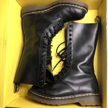 Black Doc Martens Boots Air Wair Size UK 4 US 6 Mid Calf, great condition rare - $79.48