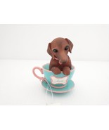 A Cup Of Love Dachshund Puppy Ornament By The Hamilton Collection - $18.30