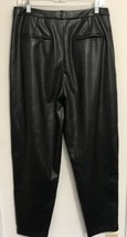 MOTHER The MOTHER Twisty Tie Bounce Hover Pants Black Faux Leather Size ... - $41.75