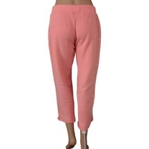 Vintage Y2K Baggy Cropped Sweatpants M Womens Low Rise Wide Leg Coral Joggers - £17.81 GBP