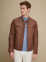 Hidesoulsstudio Brown Lambskin Leather Jacket for Men #26 - $119.99