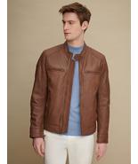 Hidesoulsstudio Brown Lambskin Leather Jacket for Men #26 - £94.81 GBP
