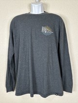 Hurley Dark Gray Spell Out T Shirt Long Sleeve Mens Large L - $11.14