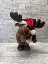 DAN DEE Moose Singing Plush Light Up Animated “Santa Claus Is Coming To Town” - £14.15 GBP