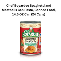 Chef Boyardee Spaghetti and Meatballs Can Pasta, Canned Food, 14.5 OZ Can (24 Ca - £23.32 GBP