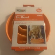 New Outward Hound Fun Feeder Slo Bowl-Holds 4 Cups-Orange-Dogs Eat 10x Slower - £12.53 GBP